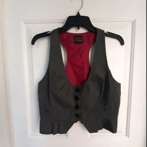 Tracy Evans Grey & White Dress Vest